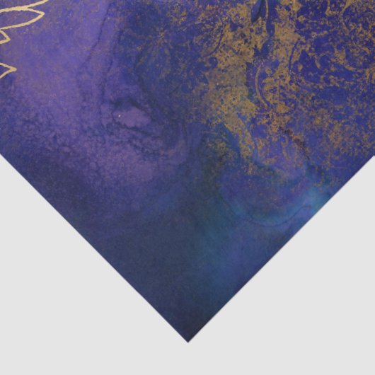  Gold Floral Grunge Harlequin Damask Tissuepapier (Detail)