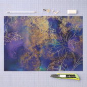  Gold Floral Grunge Harlequin Damask Tissuepapier (Craft)