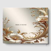 Gold Floral Guest Book Gastenboek (Achterkant)