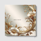 Gold Floral Guest Book Gastenboek (Achterkant)