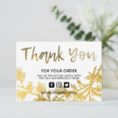 Gold Floral Hartelijk dank voor de toevoeging van (Staand voorkant)