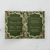 Gold Floral Hunter Green Islamic Muslim Wedding (Binnen)