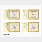 Gold Floral Ingredient Product Sticker | Label (Vel)