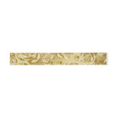 Gold Floral Invitation Belly Band Uitnodigingen Wikkel (Vlak)