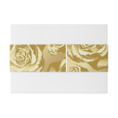 Gold Floral Invitation Belly Band Uitnodigingen Wikkel (Achterkant Voorbeeld)