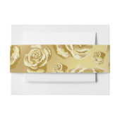 Gold Floral Invitation Belly Band Uitnodigingen Wikkel (Voorkant Voorbeeld)