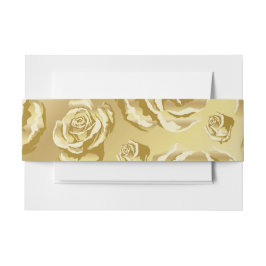 Gold Floral Invitation Belly Band Uitnodigingen Wikkel