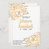 Gold Floral Kaart (Voorkant / Achterkant)