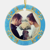 Gold Floral Keramisch Ornament (Voorkant)