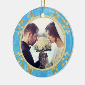 Gold Floral Keramisch Ornament (Links)