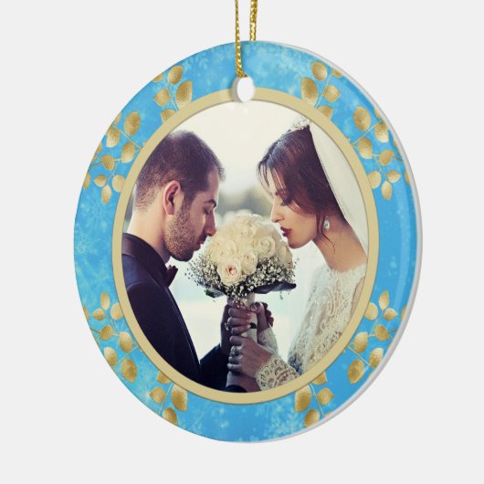 Gold Floral Keramisch Ornament (Links)