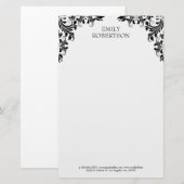 Gold Floral Lace Briefpapier (Voorkant / Achterkant)