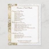 Gold Floral Lace met witte achtergrond Flyer (Voorkant)