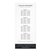 GOLD FLORAL LAUREL WREATH INITIAAL PRICE SERVICE RECLAMEKAART (Voorkant)