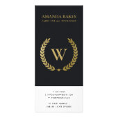 GOLD FLORAL LAUREL WREATH INITIAAL PRICE SERVICE RECLAMEKAART (Achterkant)