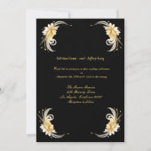 Gold Floral Leaf Border Wedding Kaart (Voorkant)