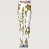 Gold Floral Leggings (Voorkant)
