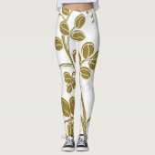 Gold Floral Leggings (Voorkant)