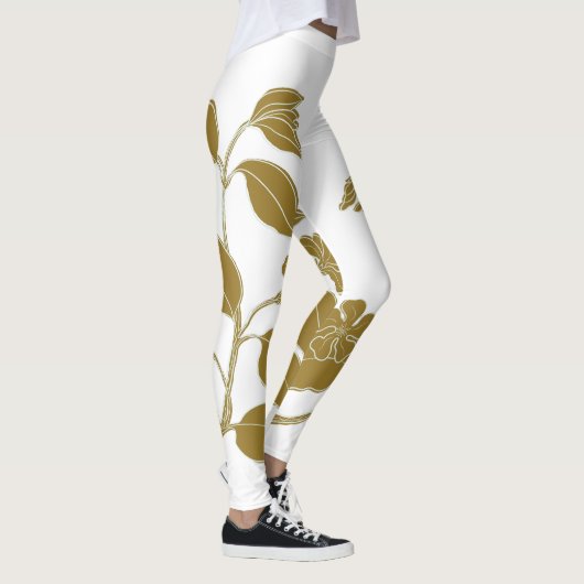 Gold Floral Leggings (Rechts)