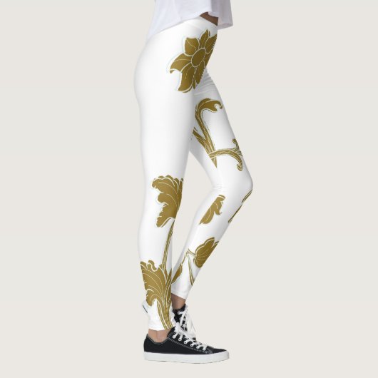 Gold Floral Leggings (Rechts)