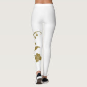 Gold Floral Leggings (Achterkant)