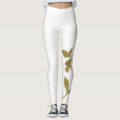 Gold Floral Leggings (Voorkant)