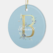 Gold Floral Letter "B"  Keramisch Ornament (Links)