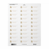 Gold floral Lettering - Monogram B Etiket (Full Sheet)