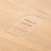 Gold Floral Lijst bruiloft uitnodiging (Laagn)