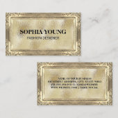 Gold Floral Lijst | Gold Foil Shimmer Visitekaartje