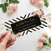 Gold Floral Makeup Hair Salon Cadeaubon