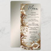 Gold Floral Menu (Voorkant / Achterkant)