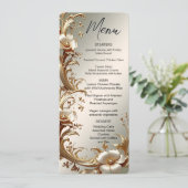 Gold Floral Menu (Staand voorkant)