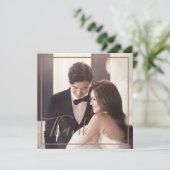 Gold Floral Metallic Arrangement Weddenschap Harte (Staand voorkant)