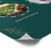 Gold Floral Mijn visiebord van het jaar Poster (Hoek)