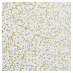 Gold Floral-Muzieknoten en reinigingspatroon Stof