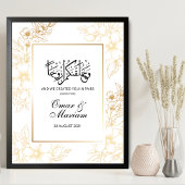 Gold Floral Nikkah Wedding Poster