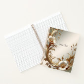 Gold Floral Notebook Notitieboek (Binnen)