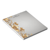 Gold Floral Notitieblok (Schuin)