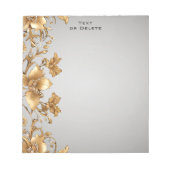 Gold Floral Notitieblok (Voorkant)