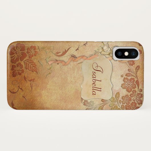  Gold Floral op maat Case-Mate iPhone Case (Achterkant (horizontaal))
