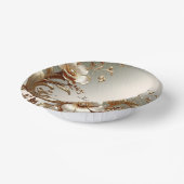 Gold Floral Papieren Kommen (Gebogen)