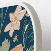 Gold Floral Pattern | Gepersonaliseerde naam Pickleball Paddle (Links Detail)