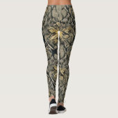 Gold Floral Pattern-Leggings Leggings (Achterkant)
