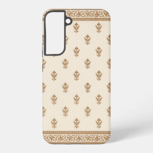 Gold Floral Pattern Samsung Galaxy Hoesje