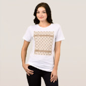 Gold Floral Pattern Tri-Blend Shirt (Voorkant volledig)