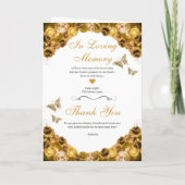 Gold Floral Quinceanera Tiara Butterflies Programma (Achterkant)