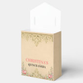  Gold Floral Quinceañera Welkom Bedankdoosjes (Geopend)