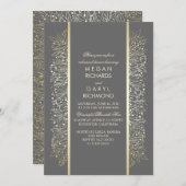 Gold Floral  repetitiediner Kaart (Voorkant / Achterkant)