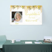Gold Floral Retirement Banner (Beurs)